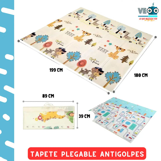 Tapete mágico: Doble Faz Anti golpes👶🌈