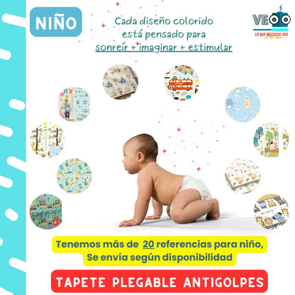 Tapete mágico: Doble Faz Anti golpes👶🌈