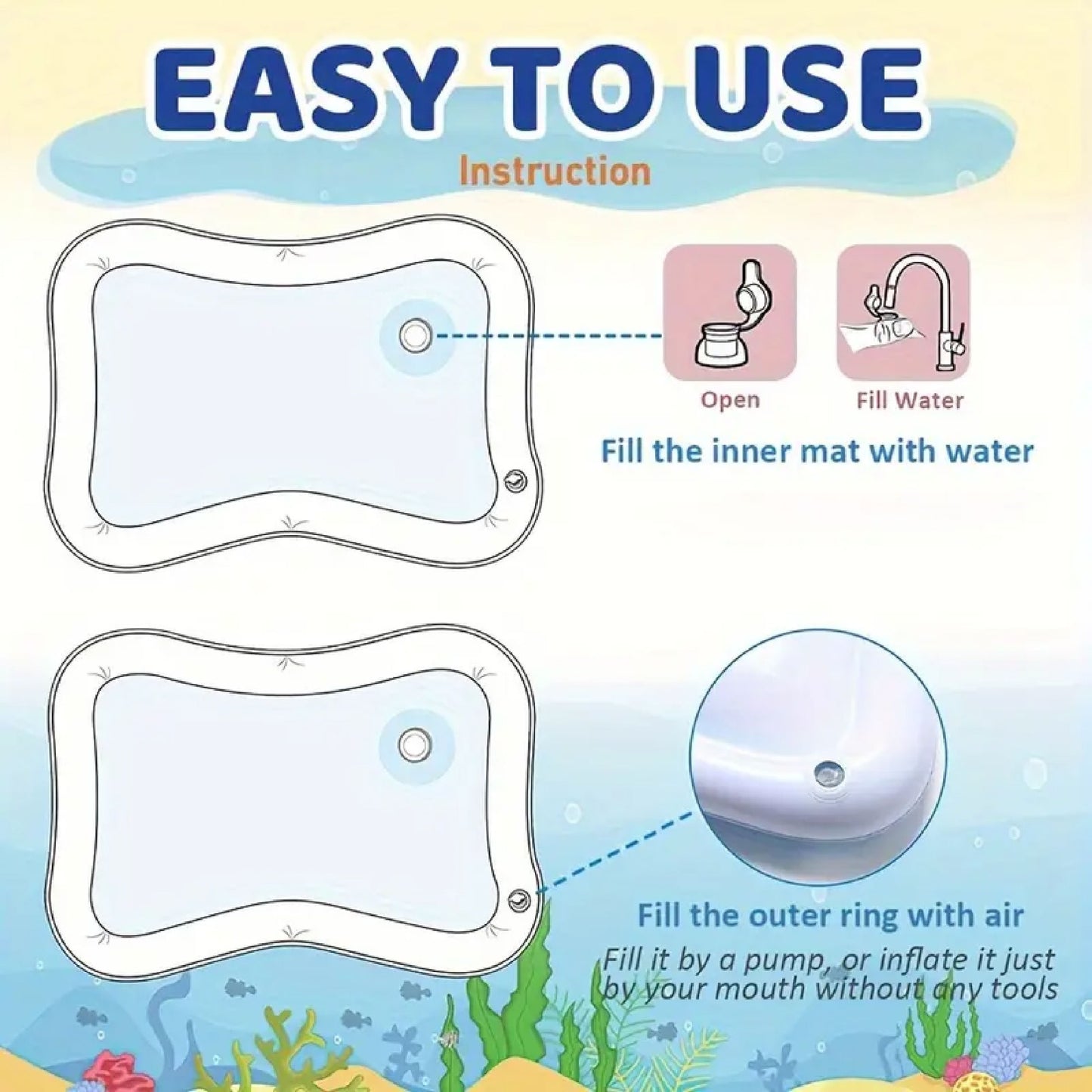 Colchoneta Sensorial Interactiva 👶🐟